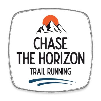 Trailrunning - Jagd auf den Horizont - Viereckiger Kühlschrankmagnet - Weiß - Vorne