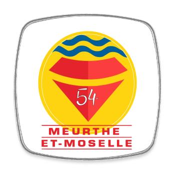 Meurthe-et-Moselle - Viereckiger Kühlschrankmagnet - Weiß - Vorne