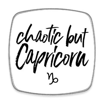 Astro Chaotic but Capricorn - Viereckiger Kühlschrankmagnet - Weiß - Vorne