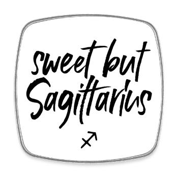 Astro Sweet but Sagittarius - Viereckiger Kühlschrankmagnet - Weiß - Vorne
