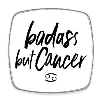 Astro Badass but Cancer - Square fridge magnet - white - Front