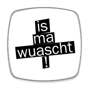 WhatsApp Fragmented Typography - Viereckiger Kühlschrankmagnet - Weiß - Vorne