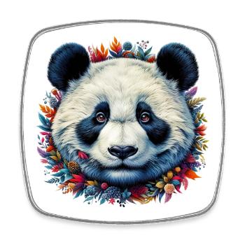 Panda - Viereckiger Kühlschrankmagnet - Weiß - Vorne