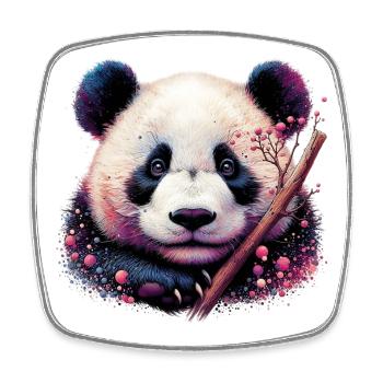 Panda - Magnet carré - blanc - Devant
