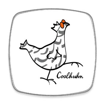 RIKELS Cool Chicken - Square fridge magnet - white - Front