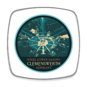 Illustration Clemenswerth Castle, Germany - Square fridge magnet - white - Front