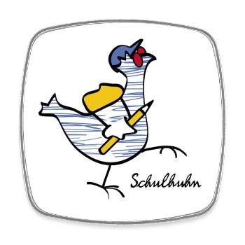 Start of school for first graders - Square fridge magnet - white - Front