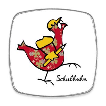 RIKELS Design: Erstklässler Schulstarter 2026 - Viereckiger Kühlschrankmagnet - Weiß - Vorne