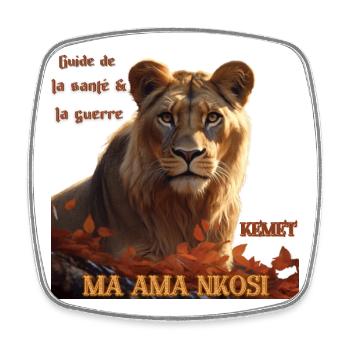 MA AMA NKOSI - KEMET - Viereckiger Kühlschrankmagnet - Weiß - Vorne