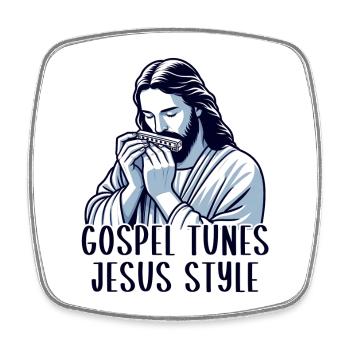 Mélodies gospel à la manière de Jésus - Magnet carré - blanc - Devant