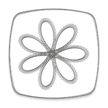Metal propeller - Square fridge magnet - white - Front