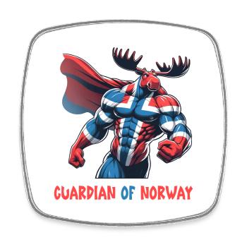 Les Gardiens de Norvège Elk - Magnet carré - blanc - Devant