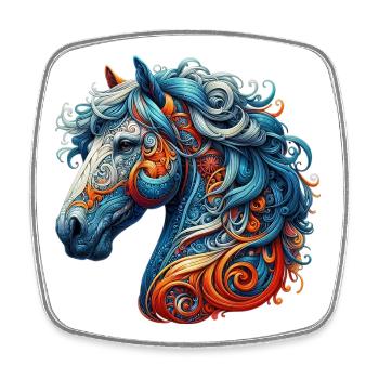 Horse - Square fridge magnet - white - Front