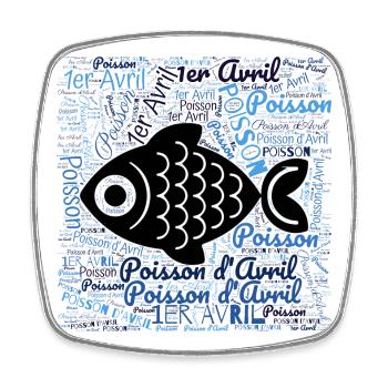 APRIL FOOL - Square fridge magnet - white - Front