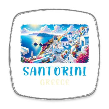 Excursions de vacances en mer à Santorin en Grèce - Magnet carré - blanc - Devant