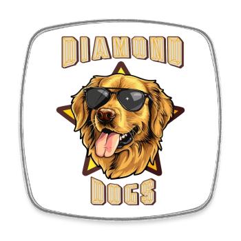Chiens de diamant - Magnet carré - blanc - Devant