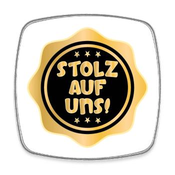 STOLZ AUF UNS FAMILIE - Viereckiger Kühlschrankmagnet - Weiß - Vorne