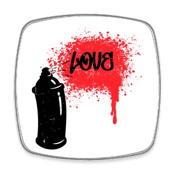 Zeichnen Graffiti Funky Spraydose Strassenkunst - Viereckiger Kühlschrankmagnet - Weiß - Vorne
