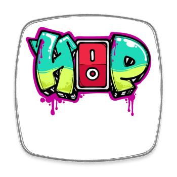 Strassenkunst Graffiti Spraydose Kunst Spruch - Viereckiger Kühlschrankmagnet - Weiß - Vorne