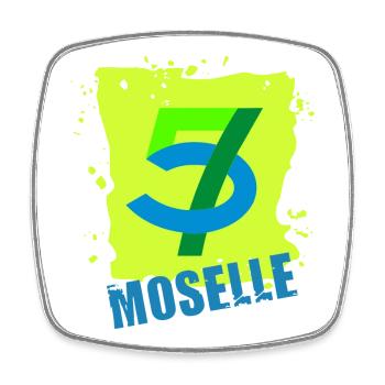 Moselle - Viereckiger Kühlschrankmagnet - Weiß - Vorne