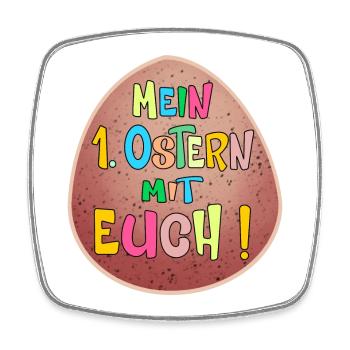 1. Ostern Ostereier - Viereckiger Kühlschrankmagnet - Weiß - Vorne