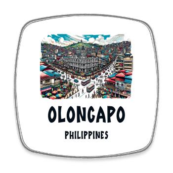 Ville d'Olongapo, Philippines, Asie du Sud-Est - Magnet carré - blanc - Devant