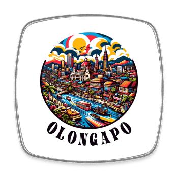Ville d'Olongapo Philippines - Magnet carré - blanc - Devant