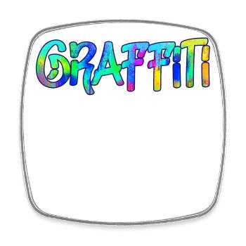 Graffiti Saying Street Art Wildstyle Street Art - Square fridge magnet - white - Front