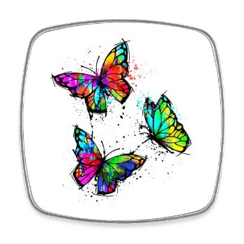 Street Art, Butterfly, Art, Graffiti - Square fridge magnet - white - Front