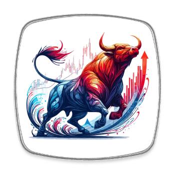 Finance Stocks Taurus Bull Wall Street Gift - Square fridge magnet - white - Front