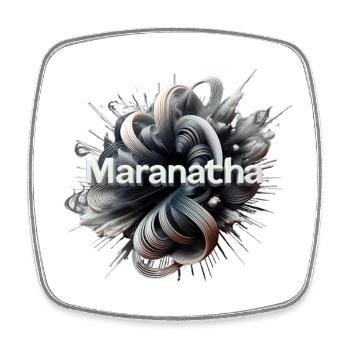 Maranatha Flowing Ribbons - Square fridge magnet - white - Front