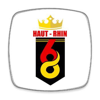 Haut-Rhin - Magnet carré - blanc - Devant