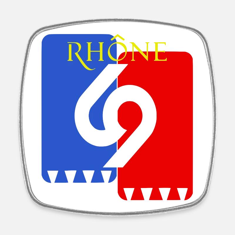 Rhône - Magnet carré - blanc