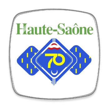 Haute-Saône - Magnet carré - blanc - Devant