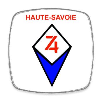 Haute-Savoie - Square fridge magnet - white - Front
