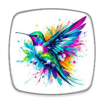Hummingbird - Square fridge magnet - white - Front