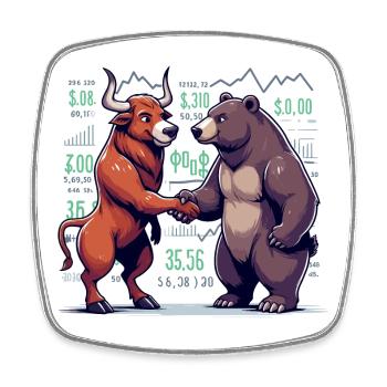 Finance Stocks Taurus Bear Wall Street Gift - Square fridge magnet - white - Front
