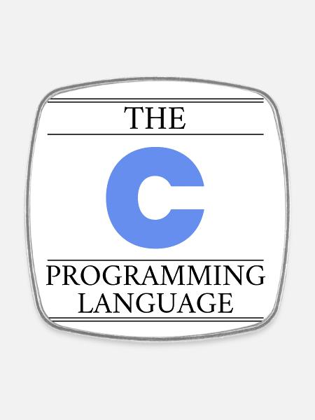 The C Programming Language - Viereckiger Kühlschrankmagnet - Weiß