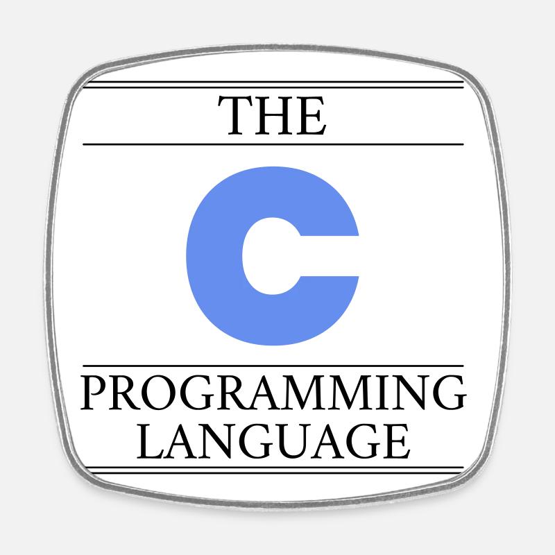 The C Programming Language - Square fridge magnet - white