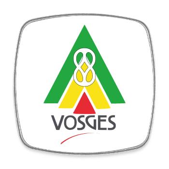 Vosges - Viereckiger Kühlschrankmagnet - Weiß - Vorne