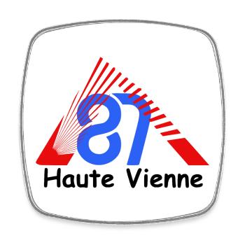 Haute-Vienne - Viereckiger Kühlschrankmagnet - Weiß - Vorne