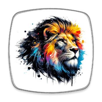 Lion - Square fridge magnet - white - Front