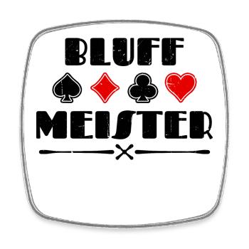 Poker Herz Pokern Casino Statement Bluff - Viereckiger Kühlschrankmagnet - Weiß - Vorne