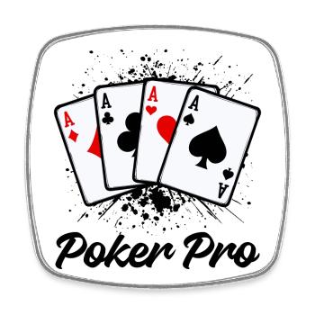 Poker Statement Zocken Profispieler Glücksspiel - Viereckiger Kühlschrankmagnet - Weiß - Vorne