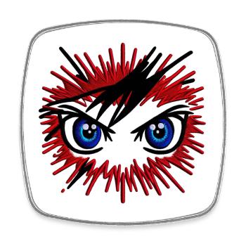 Regard Anime - Magnet carré - blanc - Devant