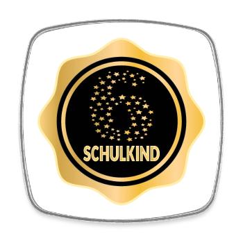 Schulkind 6 Jahre - Sechsjährige - Viereckiger Kühlschrankmagnet - Weiß - Vorne