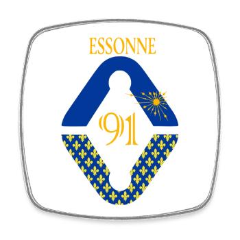 Essonne - Viereckiger Kühlschrankmagnet - Weiß - Vorne