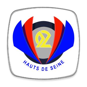 Hauts de seine - Viereckiger Kühlschrankmagnet - Weiß - Vorne