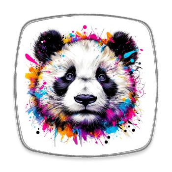 Panda - Viereckiger Kühlschrankmagnet - Weiß - Vorne