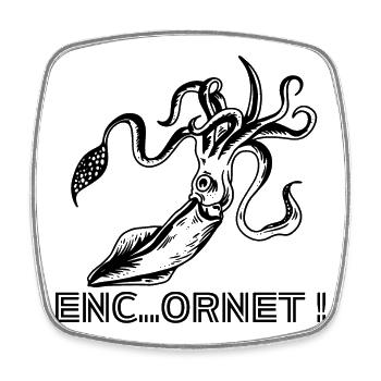 ENC....ORNET ! - Magnet carré - blanc - Devant